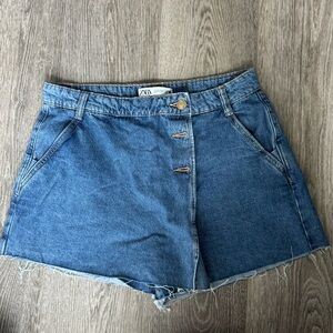 ZARA Wrap Denim Skort